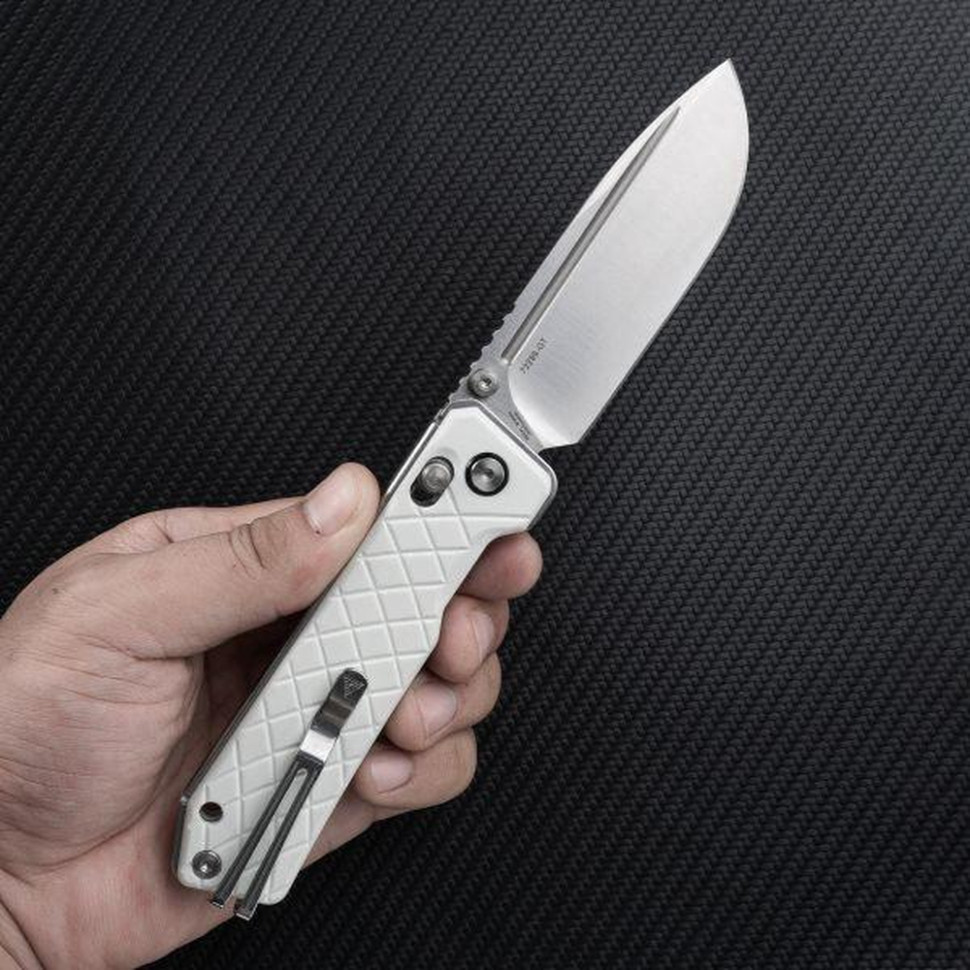 Ніж складаний туристичний SRM Rubik 7228B-GT2 (8.7 см) 14C28N / G10 білий Київ - фото 4