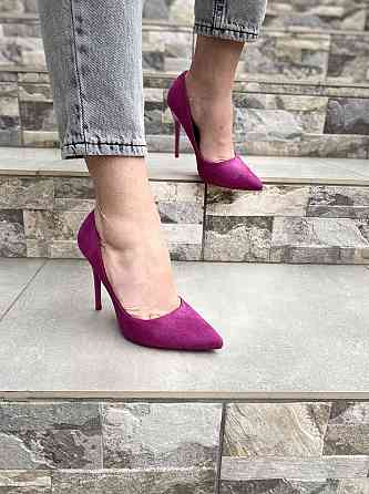 Comer Туфлі жіночі COMER фіолетовий еко-замша каблук 11см розмір 35-39 (AH-3) Коломия