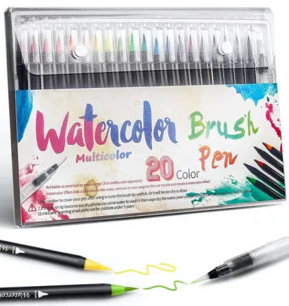 Набір акварельних маркерів (маркер пензлик) 20 кольорів, Набір фломастерів для художників Кам'янець-Подільський