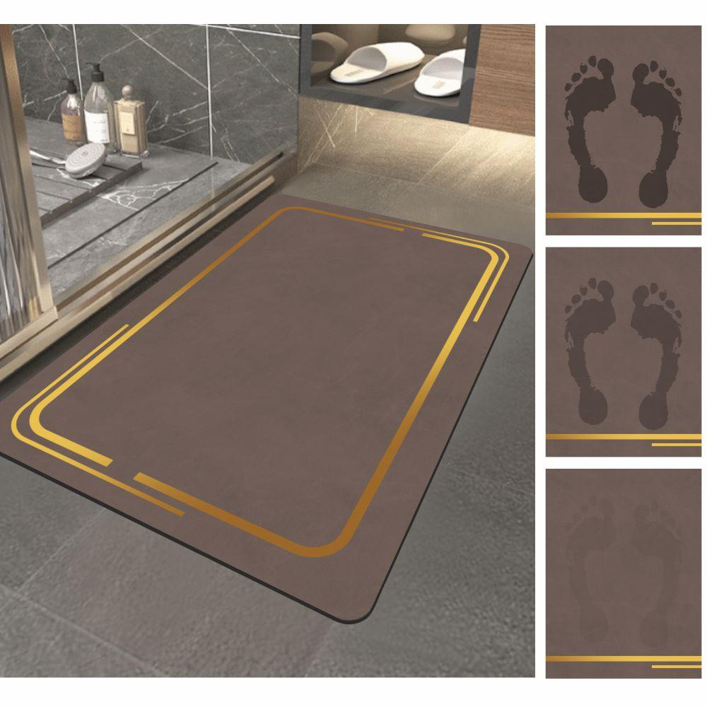 Суперпоглинаючий Діатомітовий Килимок Aquarius для ванної 50 х 80 см Коричневий Мармур Буча - фото 3