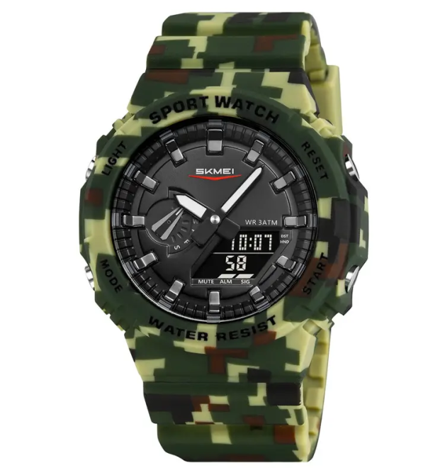 Мужские наручные часы Skmei 2351 (Зеленый камуфляж) Винница - изображение 1