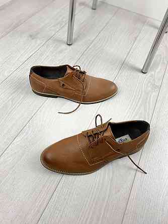 Туфлі чоловічі VADRUS руді натуральна шкіра 39-44 розміри (артикул від 39 до 44) Коломия