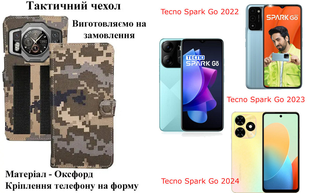 Тактический чехол для Realme Narzo 30, крепится к снаряжению на липучке Киев - изображение 1