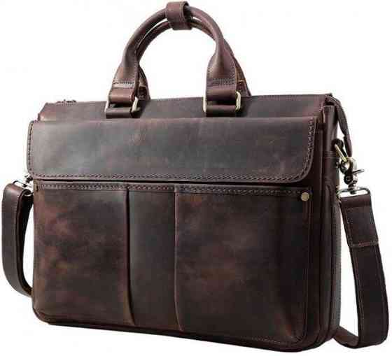 Сумка Vintage 14565 з натуральної шкіри Коричнева Київ