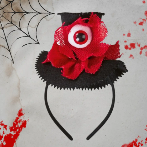 Обруч на Хэллоуин Шляпа с глазом one size черно-красный Киев