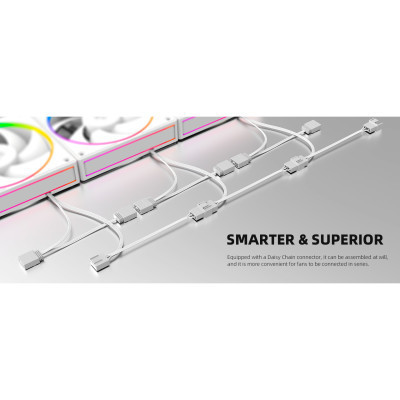 Кулер для корпуса ID-Cooling AF-127-ARGB-W Винница - изображение 6