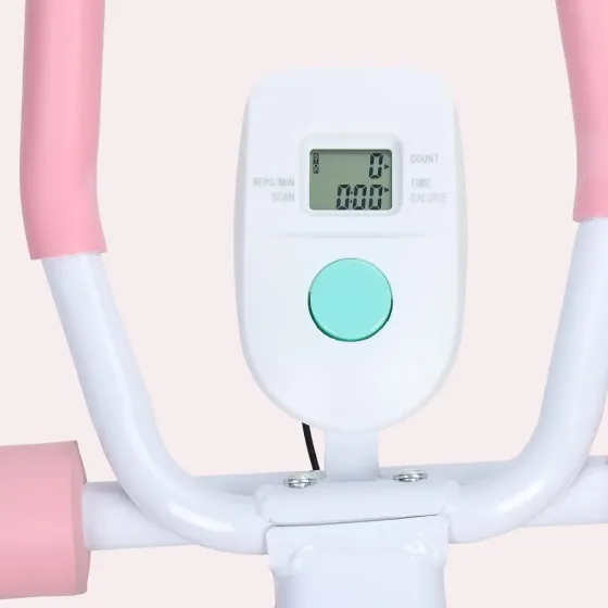 Тренажер напольный (myj) для пресса и ног, с резинками MM3000 Розовый Коломия