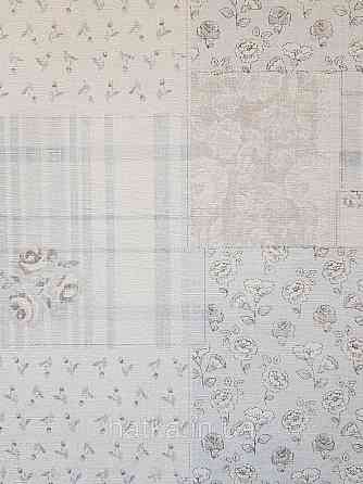 Шпалери вініл на флізеліні A.S.Creation Maison charme 0.53x10 прованс під плитку квіти смуги блакитні беж білі Київ