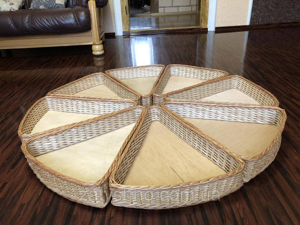 Плетеные лотки треугольные  круг из лозы Киев - изображение 3