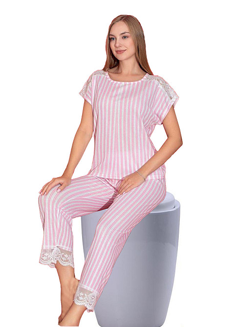 Пижама женская хлопок брюки футболка ML4064 XXL Киев - изображение 1