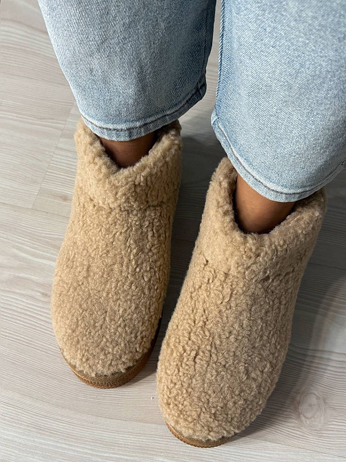 Угги женские Hengji 37-2 с мехом тедди на платформе бежевые, 38, 24 см Киев - изображение 13