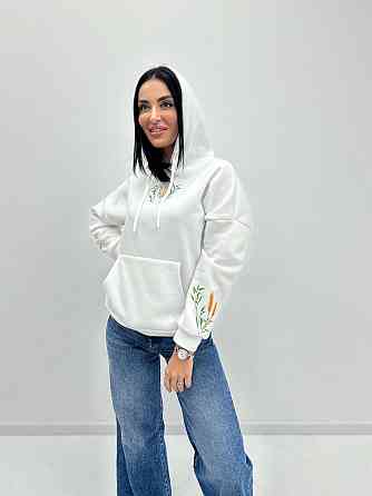 Утепленный худи с патриотическим принтом 