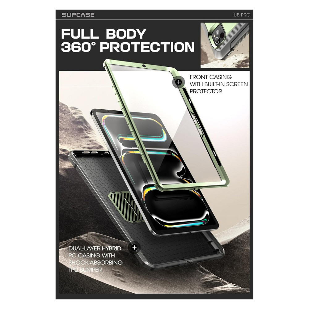 Чохол для iPad Pro 11" SUPCASE Unicorn Beetle Pro Guldan TPU PC з підставкою захисний екран тримач Apple Pencil M5 M4 Київ - фото 3