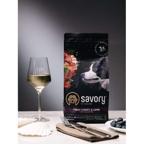 Корм сухий Savory Medium Breed rich in Fresh Turkey and Lamb для дорослих собак середніх порід від 10 до 25 кг зі свіжим ягн Київ - фото 8