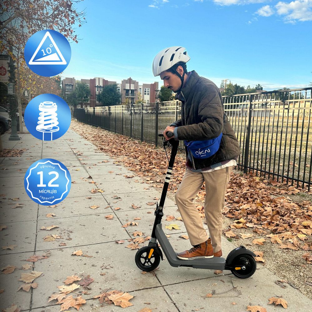 Електросамокат OKAI Zippy ES50С  8" 250W/500W, 5.2Ah, 20 km, 25 km/h, 10°, 13.5 kg (ES50C-B) Киев - изображение 5