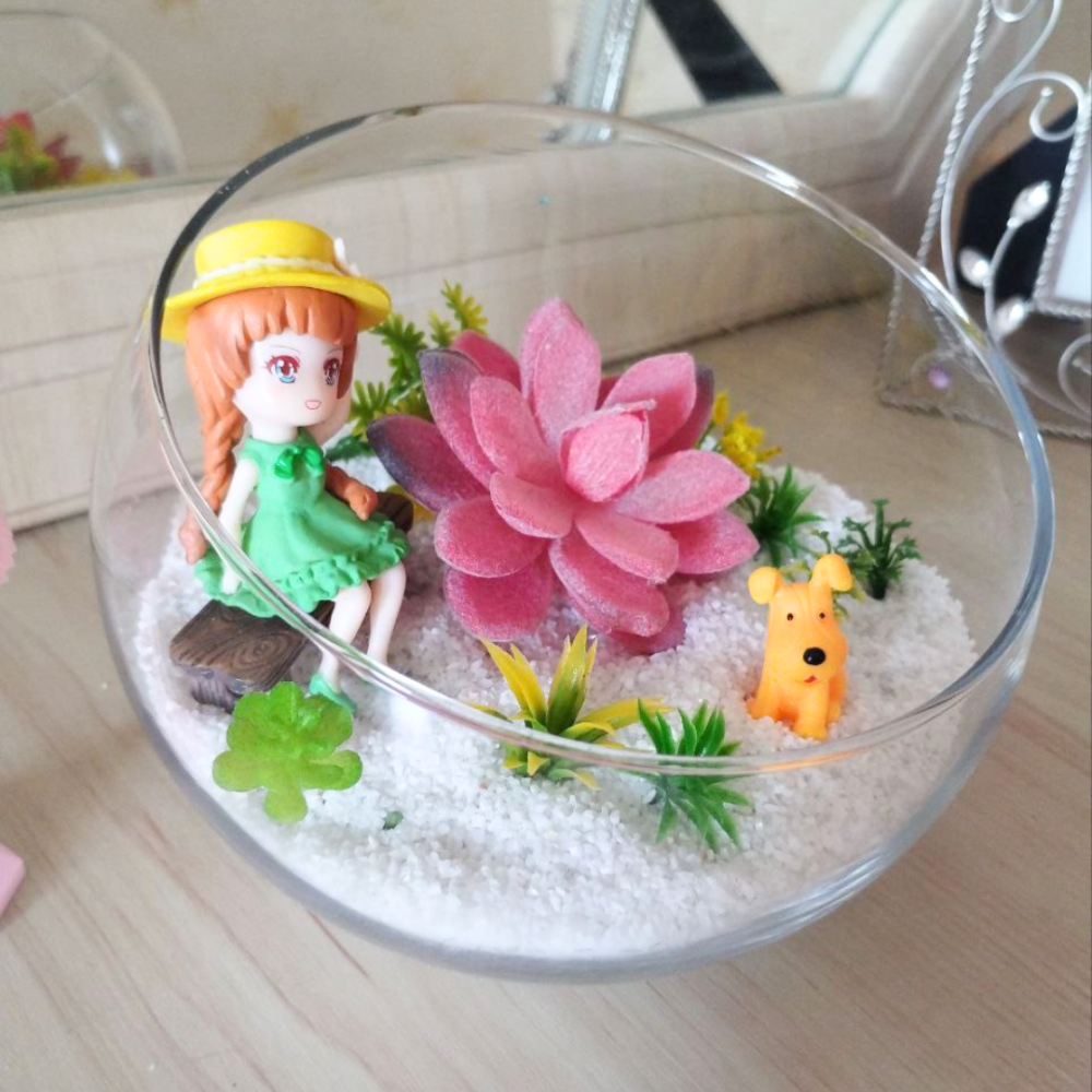 Ємність для флораріуму. Ваза зі скошеним горлом. Ваза для квіткових композицій. Діаметр 15 см Одеса - фото 4