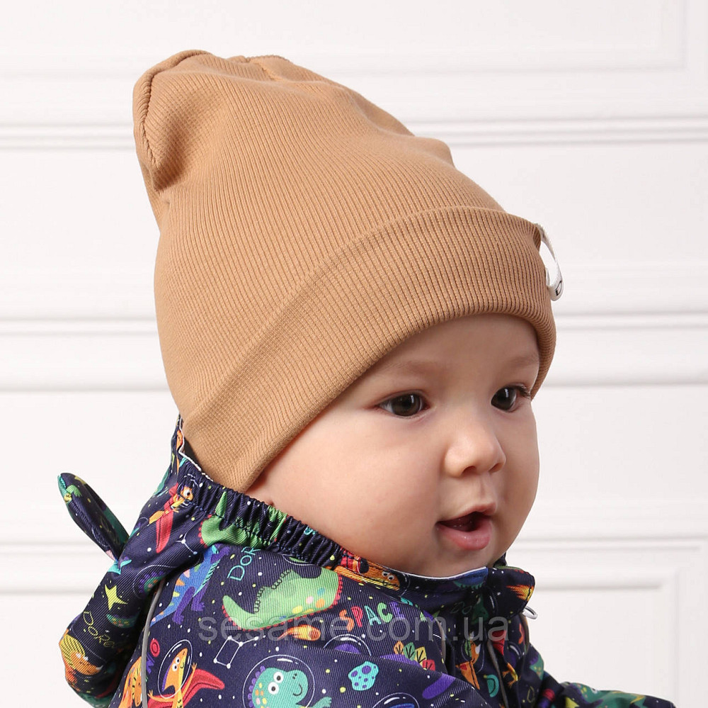 Дитяча Шапка Демісезонна Бежева 48-52 Харків - фото 3