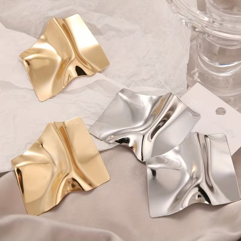 Серьги набор 5 пар в различных дизайнах серебристые,женская бижутерия серьги комплект из цинкового сплава Каменец-Подольский - изображение 5