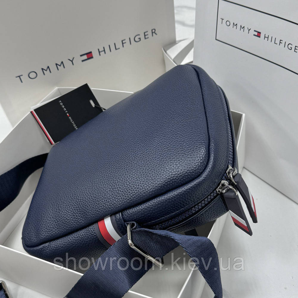 Чоловіча брендова сумка на плече TH (1016-7) синя Київ - фото 3