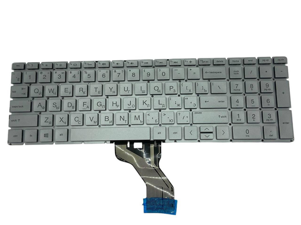 Клавиатура для ноутбука HP (15-dw0000) с подсветкой (Light), Silver, (No Frame) RU Вінниця - фото 1