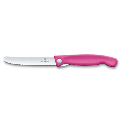Кухонний ніж Victorinox SwissClassic Foldable Paring 11 см Serrated Pink (6.7836.F5B) Вінниця - фото 5