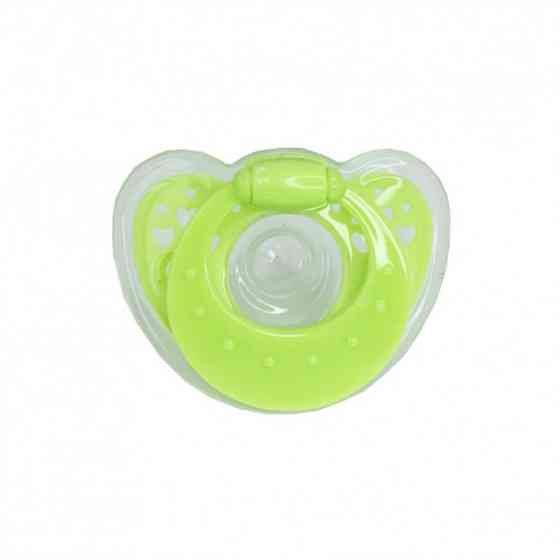 Дитяча силіконова пустушка "Салатове серце" MGZ-0517(Green) кругла Вінниця