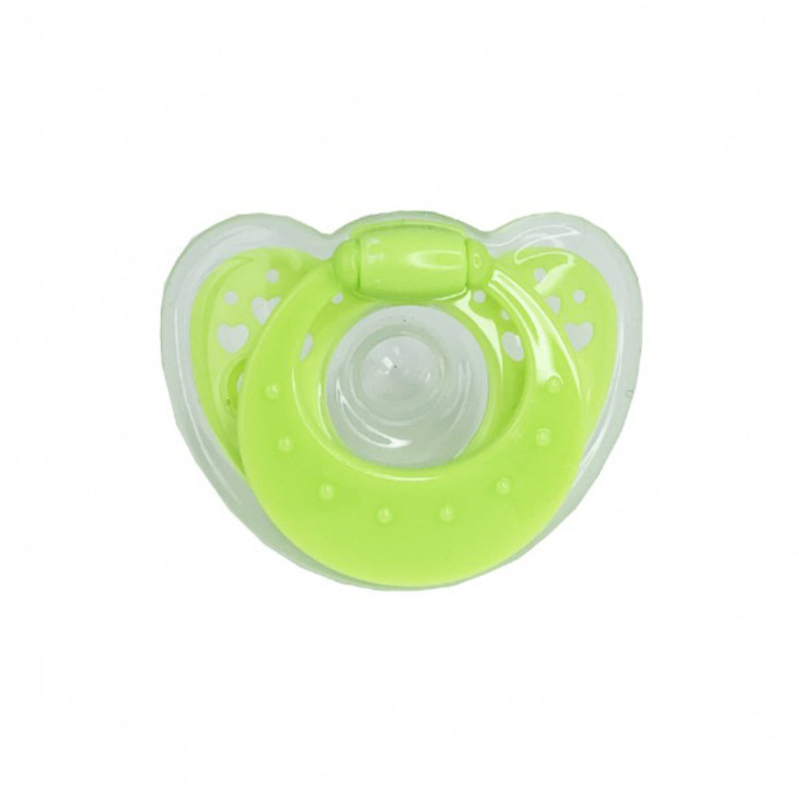 Дитяча силіконова пустушка "Салатове серце" MGZ-0517(Green) кругла Вінниця - фото 2