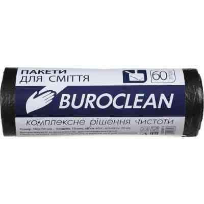 Пакети для сміття Buroclean чорні 60 л 20 шт. (4823078910646) Вінниця