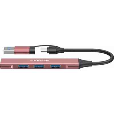 Концентратор Canyon hub DS-02 4in1 USB-A/C Pink (CNS-TDS02P) Вінниця
