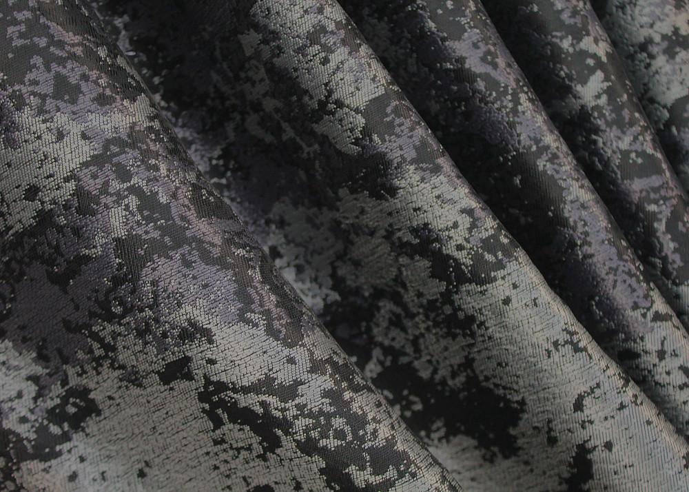 Комплект коротких штор VR-Textil Мармур Al-7 № 1461ш Сірий з чорним і какао 140х170 см 2 шт (35-0278) Київ - фото 5