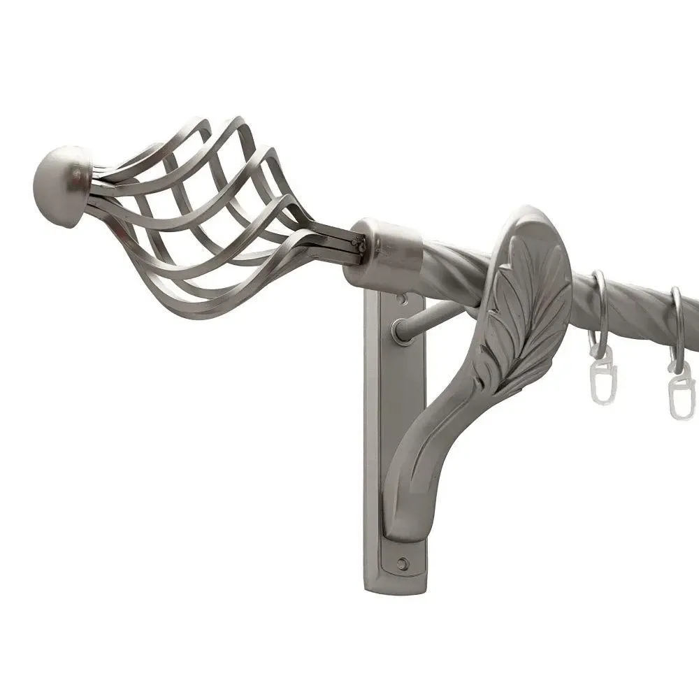 Карниз Orvit Арезо металевий однорядний ретро скручена труба кільце металеве Сатин 25 мм 240 см (00-00011361) Львов - изображение 1