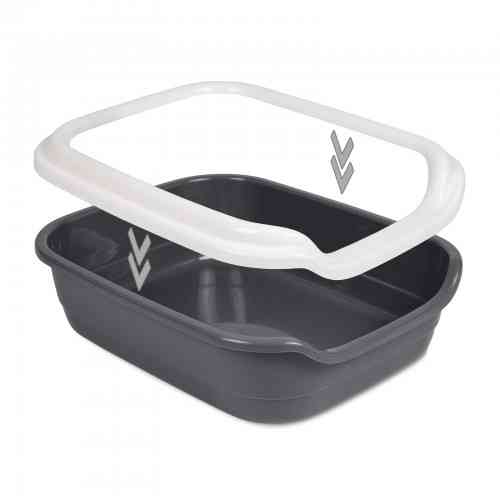 Туалет Природа Comfort L для кошек серый 49х39х15 см Киев