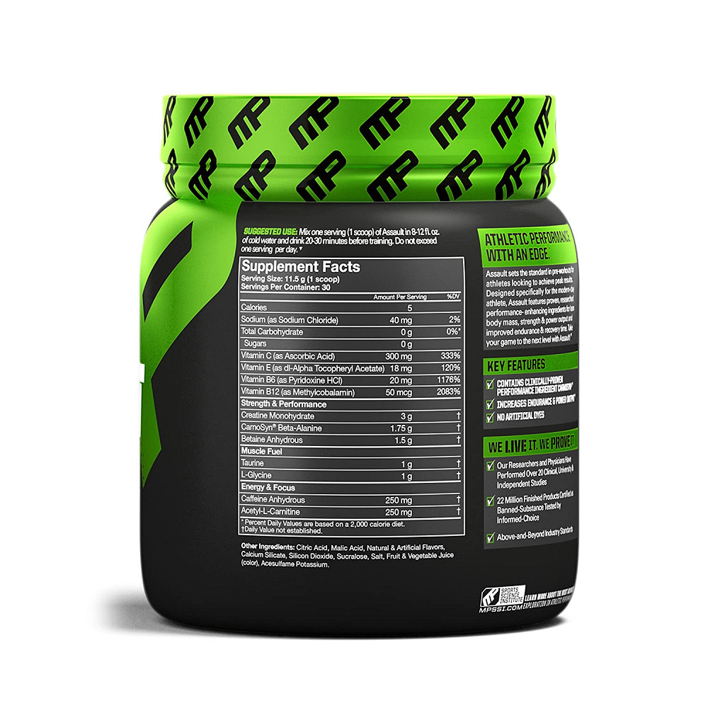Передтренувальний комплекс Muscle Pharm Assault Sport 345 g NEW (Strawberry ICE) Луцьк - фото 2