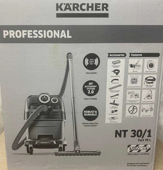 Пылесос с мешком: Karcher NT 30/1 Tact Te L (1.148-211.0) Киев - изображение 2