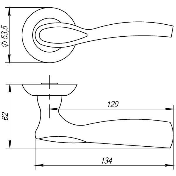 Ручка роздільна Punto (Пунто) RUMBA CF-17 Кава Київ - фото 3