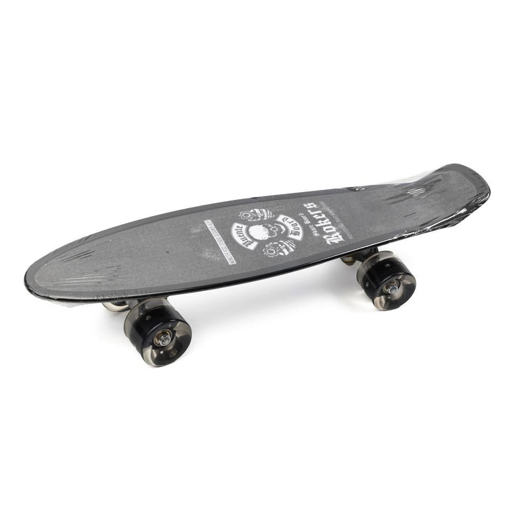 Скейт Пенни борд для детей MS 0298-1_1 Скейтборд со светящимися колесами ABEC 7 алюминиевая подвеска Черный Каменец-Подольский - изображение 3