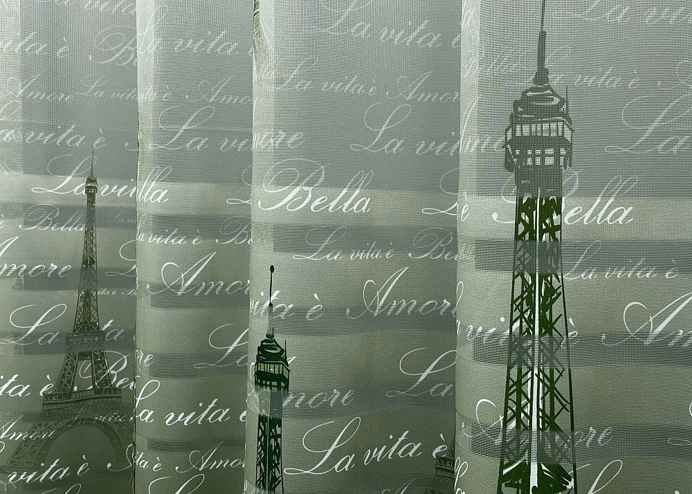 Тюль с принтом 