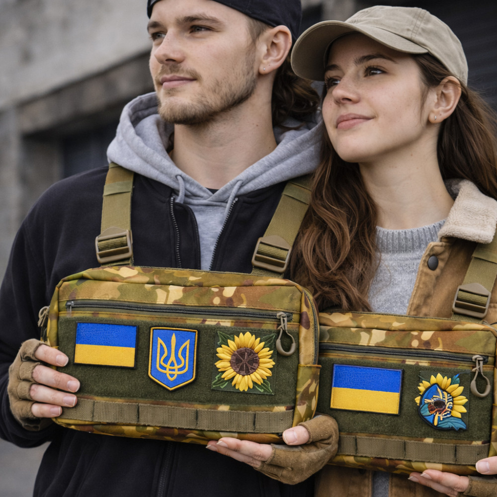 Чоловіча стьобана сумка через плече, Сумка у військовому стилі на плечі Чоловіча армійська DI-79 Львів - фото 13