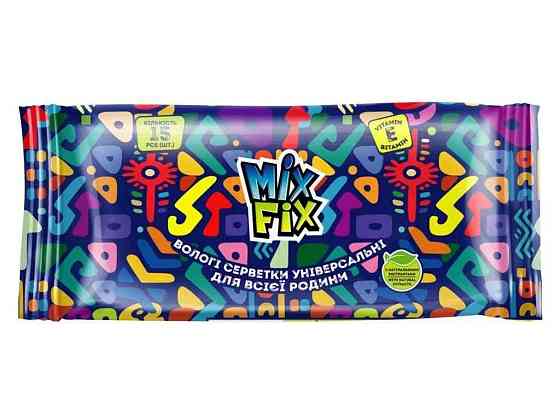 Вологі серветки 15шт Для всієї родини Вітамін Е ТМ MIX FIX Київ