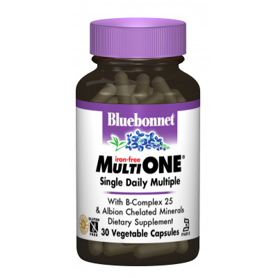 Мультивітамін Bluebonnet Nutrition Мультивітаміни без заліза, MultiONE, 30 гелевих капсул (BLB0145) Вінниця - фото 1