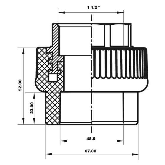 Соединительная муфта ВР 50x1.1/2F PPR Koer K0092.PRO (KP0110) Киев