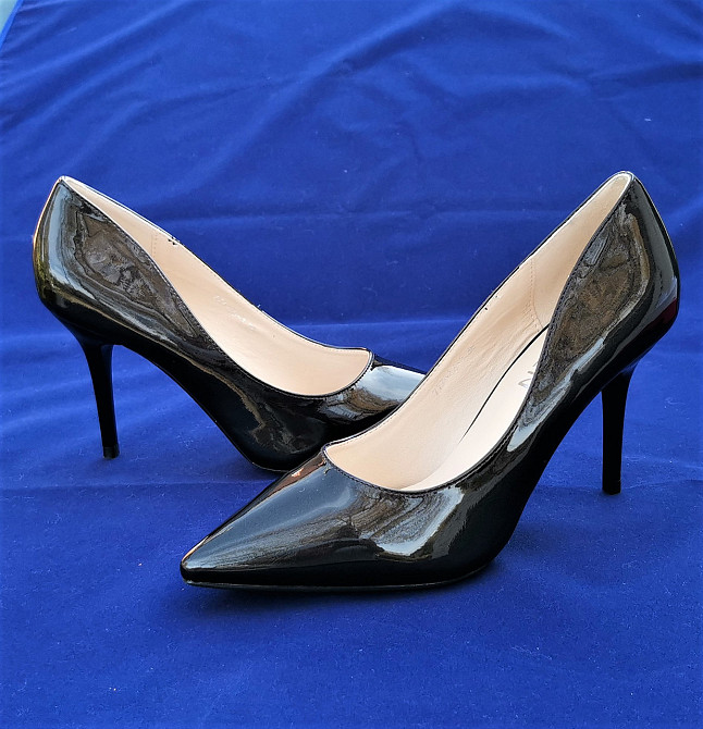 Жінці Чорні Туфлі на Каблуці Шпильке Лакові Кладочки (розміри: 37,38) - 3-1 Дніпро - фото 5