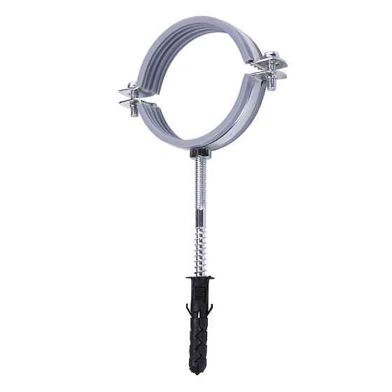 Хомут в зборi CR 2 1/2″ (70-80мм) з гвинтом-шурупом 8*100 та дюбелем в уп., сірий Тернопіль