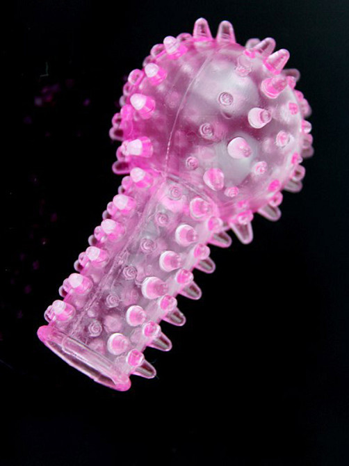 Рельефная насадка для стимуляции эрогенных зон - 5,5*3,5*2 см - Прозрачный Винница - изображение 3