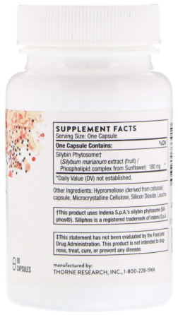 Расторопша пятнистая экстракт Siliphos Thorne 90 капс Киев