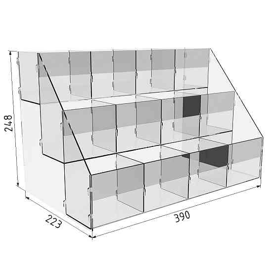 Подставка EKOSTAR для ручек и карандашей 3 яруса 12 ячеек 248х390х223 Киев