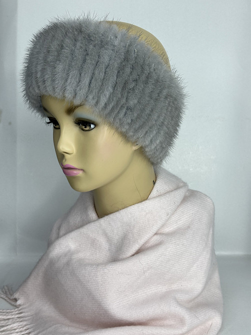 Норкова пов'язка на голову жіноча Сірий Харків - фото 2