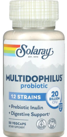 Пробіотики для кишечника Solaray Multidophilus 12 20 млрд КУО 50 капс Київ