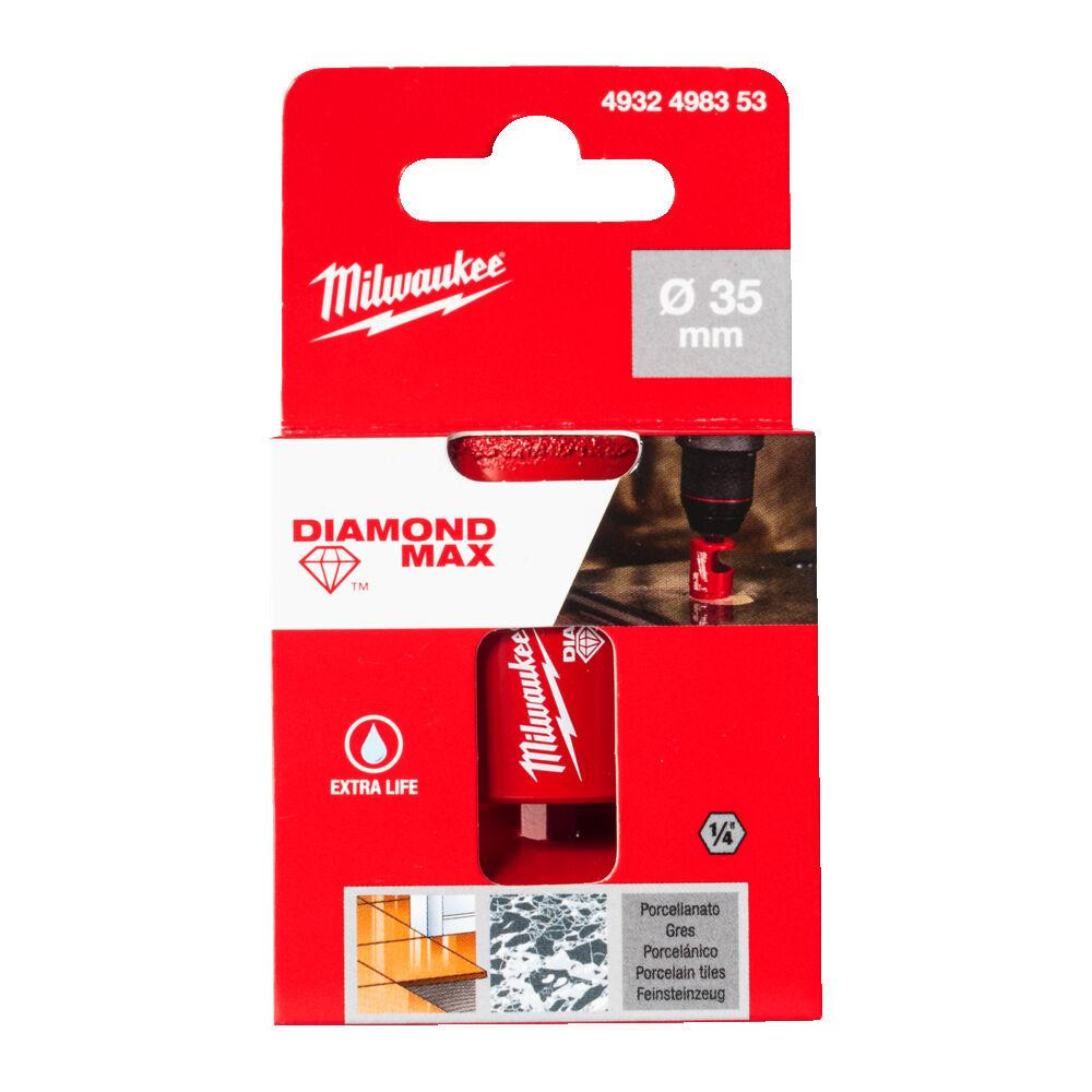 Коронка алмазна Diamond Plus/Max MILWAUKEE, діаметр 35,0мм (1/4'' Hex) (свердління з водою) Одеса - фото 2