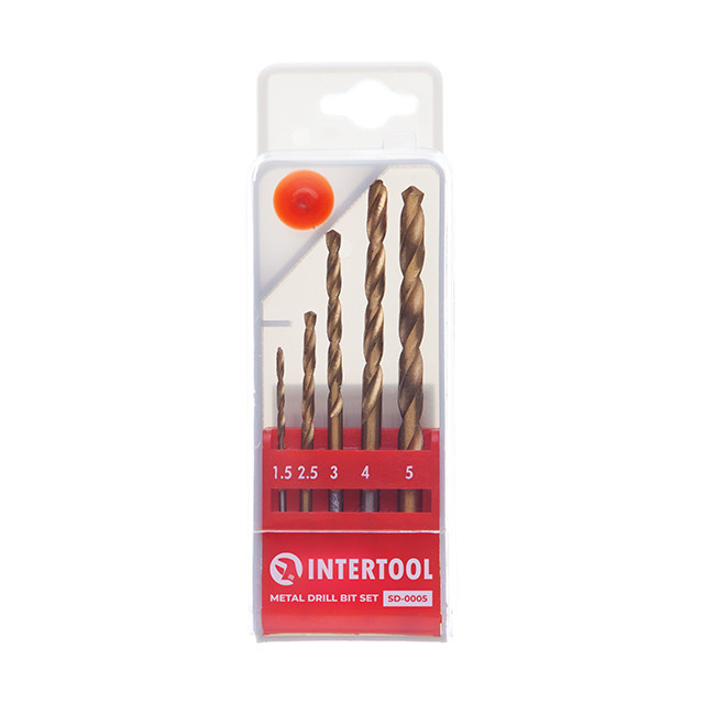 Набір свердел по металу HSS, 5 шт. (1,5-5 мм) INTERTOOL SD-0005 Київ - фото 2